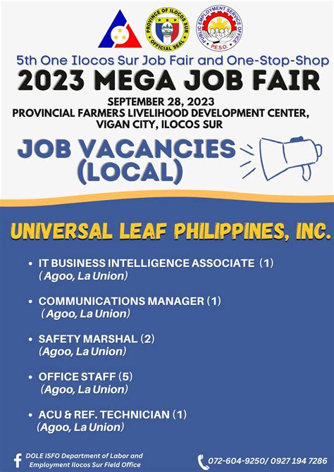 job hiring vigan